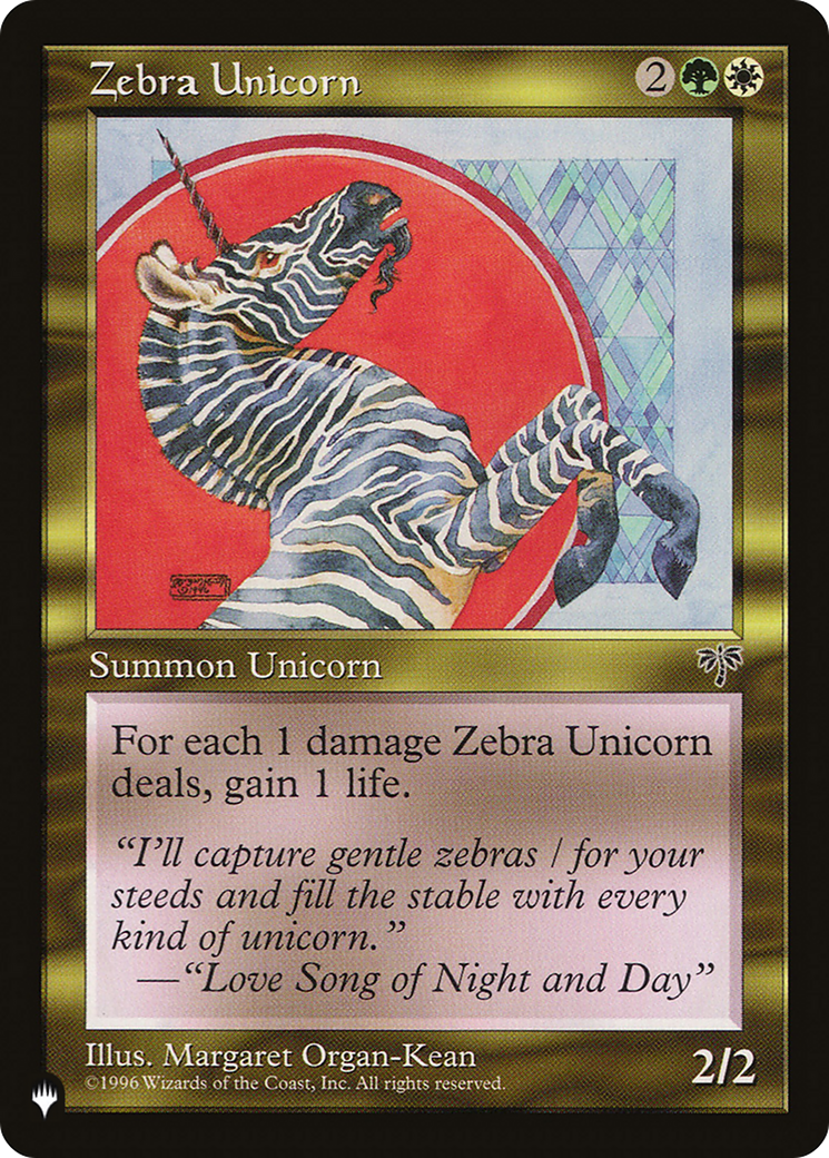 Zebra Unicorn [The List] | Shuffle n Cut Hobbies & Games