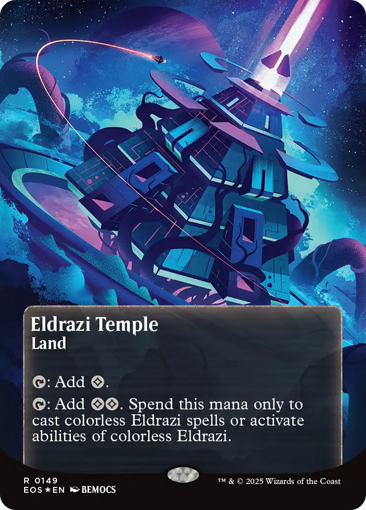 Eldrazi Temple (0149) (Borderless) (Galaxy Foil) [Edge of Eternities: Stellar Sights] | Shuffle n Cut Hobbies & Games