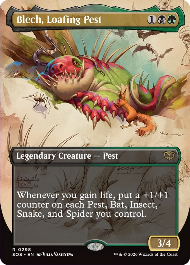 Blech, Loafing Pest (Borderless) [Secrets of Strixhaven] | Shuffle n Cut Hobbies & Games