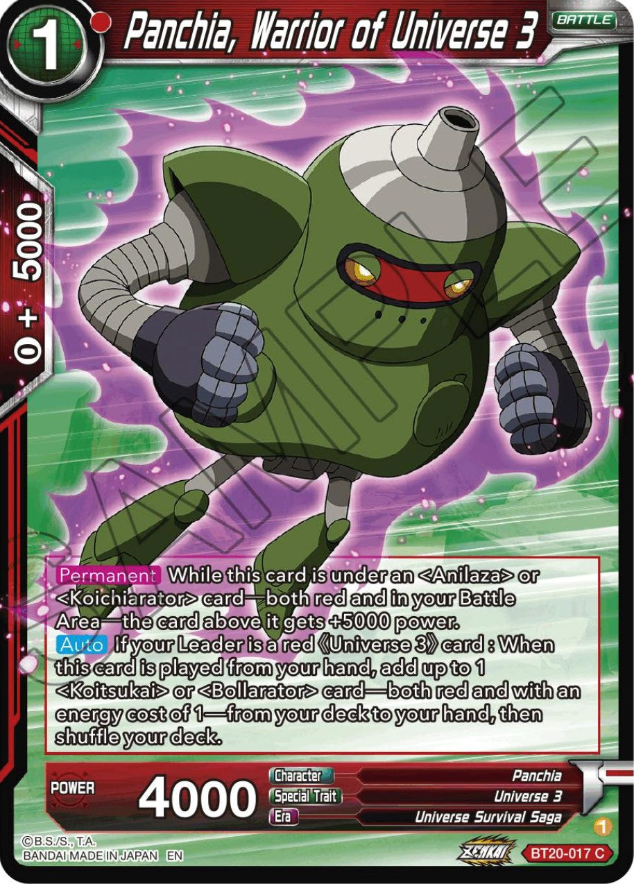 Panchia, Warrior of Universe 3 (BT20-017) [Power Absorbed] | Shuffle n Cut Hobbies & Games