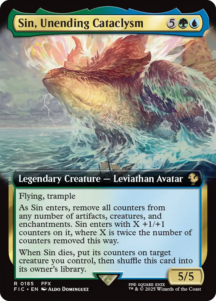 Sin, Unending Cataclysm (Extended Art) [FINAL FANTASY Commander] | Shuffle n Cut Hobbies & Games