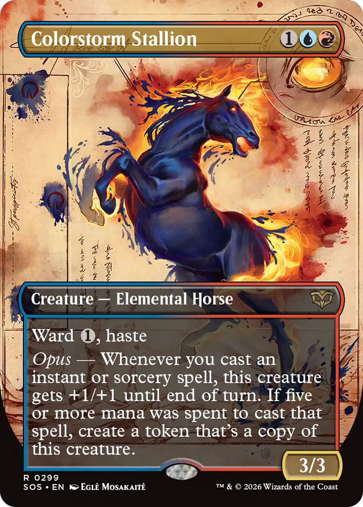 Colorstorm Stallion (Borderless) [Secrets of Strixhaven] | Shuffle n Cut Hobbies & Games
