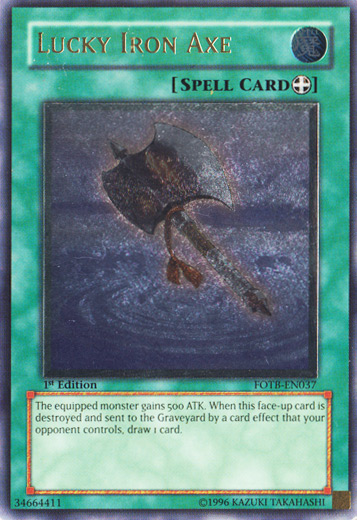 Lucky Iron Axe [FOTB-EN037] Ultimate Rare | Shuffle n Cut Hobbies & Games