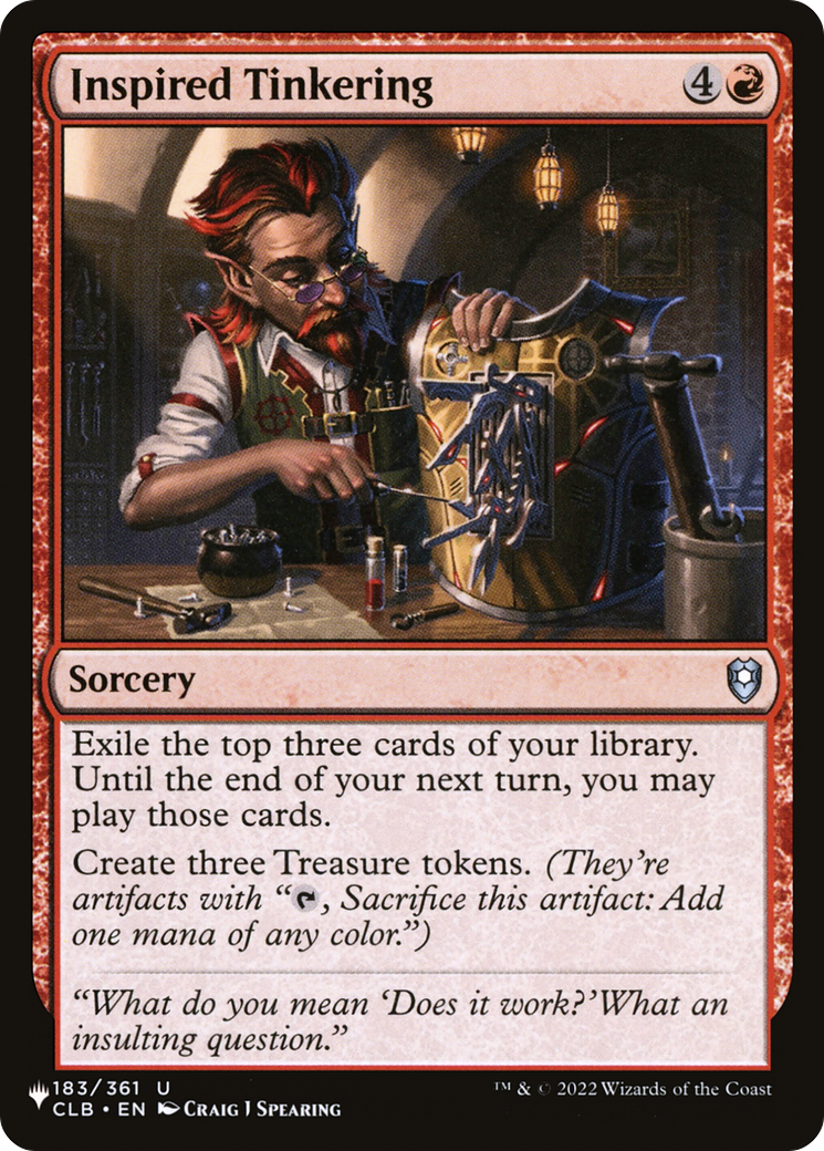 Inspired Tinkering [The List] | Shuffle n Cut Hobbies & Games