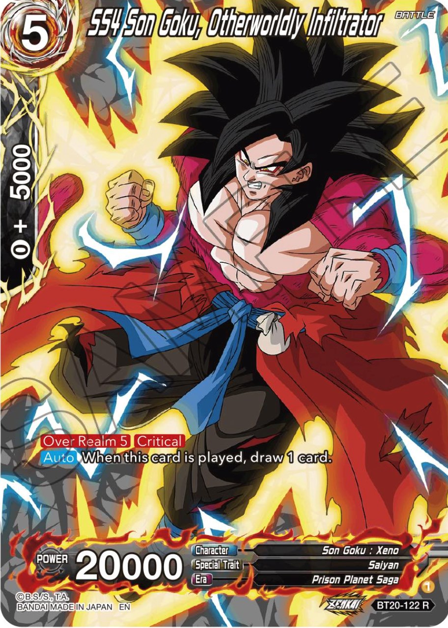 SS4 Son Goku, Otherworldly Infiltrator (Silver Foil) (BT20-122) [Power Absorbed] | Shuffle n Cut Hobbies & Games