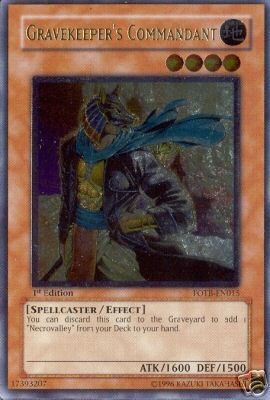 Gravekeeper's Commandant [FOTB-EN015] Ultimate Rare | Shuffle n Cut Hobbies & Games