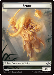 Spirit (0008) // Spirit (0009) Double-Sided Token [Tarkir: Dragonstorm Tokens] | Shuffle n Cut Hobbies & Games