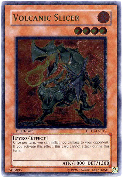Volcanic Slicer [FOTB-EN012] Ultimate Rare | Shuffle n Cut Hobbies & Games