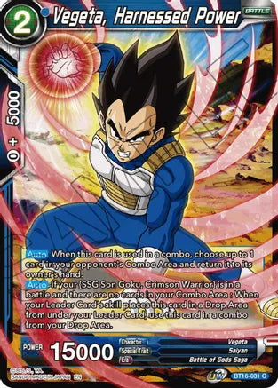 Vegeta, Harnessed Power (BT16-031) [Realm of the Gods] | Shuffle n Cut Hobbies & Games