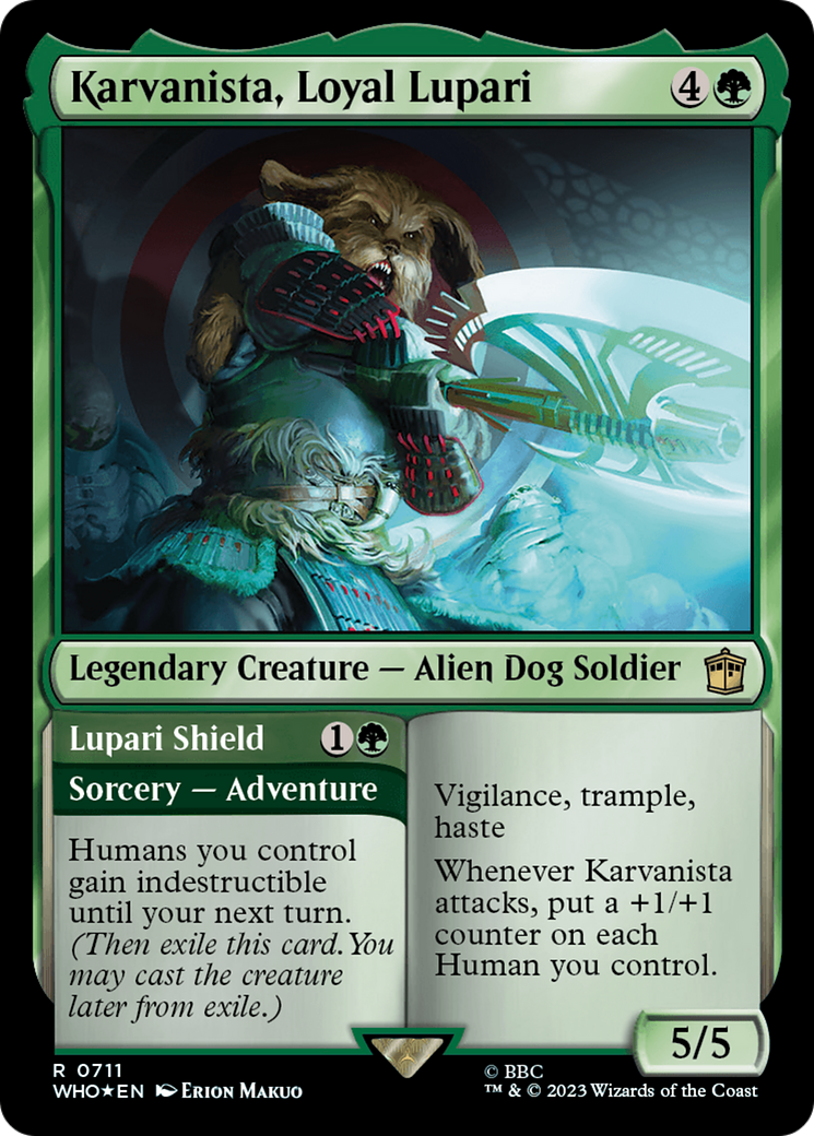Karvanista, Loyal Lupari // Lupari Shield (Surge Foil) [Doctor Who] | Shuffle n Cut Hobbies & Games