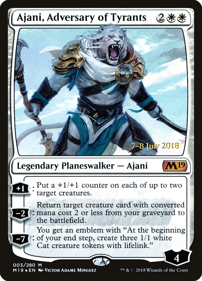 Ajani, Adversary of Tyrants [Core Set 2019 Prerelease Promos] | Shuffle n Cut Hobbies & Games