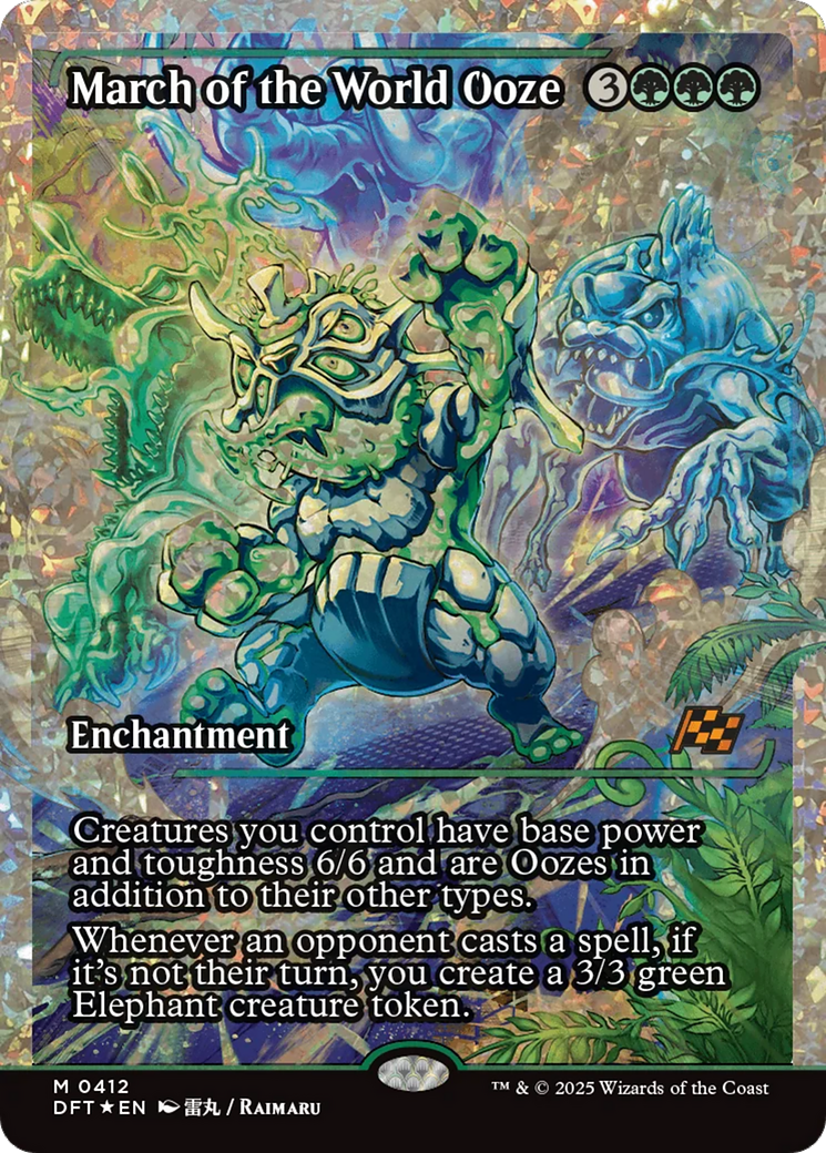 March of the World Ooze (Showcase) (Fracture Foil) [Aetherdrift] | Shuffle n Cut Hobbies & Games