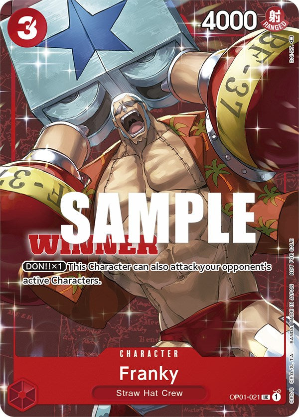 Franky (Tournament Pack Vol. 2) [Winner] [One Piece Promotion Cards] | Shuffle n Cut Hobbies & Games