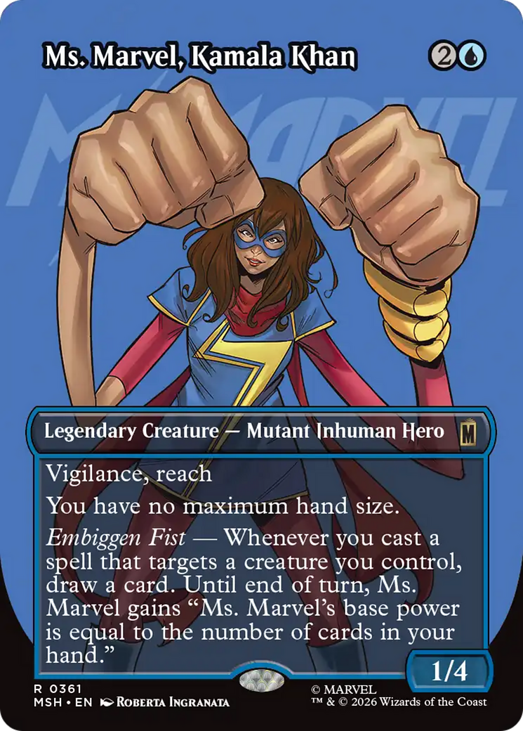 Ms. Marvel, Kamala Khan (Borderless) [Marvel Super Heroes] | Shuffle n Cut Hobbies & Games