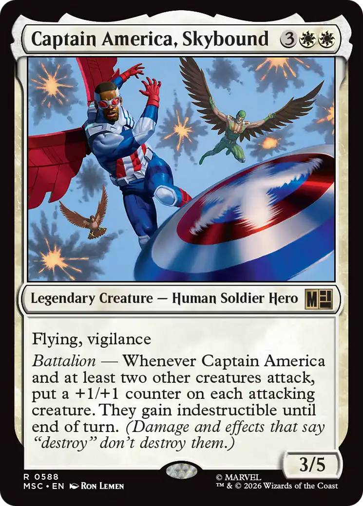 Captain America, Skybound [Marvel Super Heroes Commander] | Shuffle n Cut Hobbies & Games