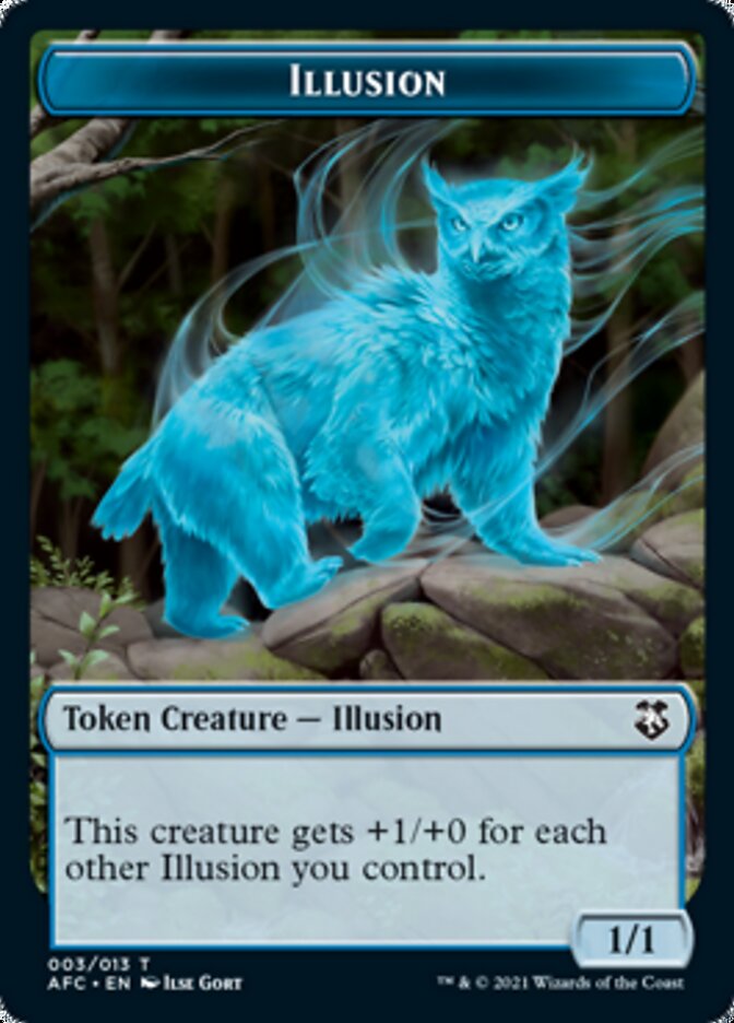 Illusion // Zombie Double-Sided Token [Dungeons & Dragons: Adventures in the Forgotten Realms Commander Tokens] | Shuffle n Cut Hobbies & Games