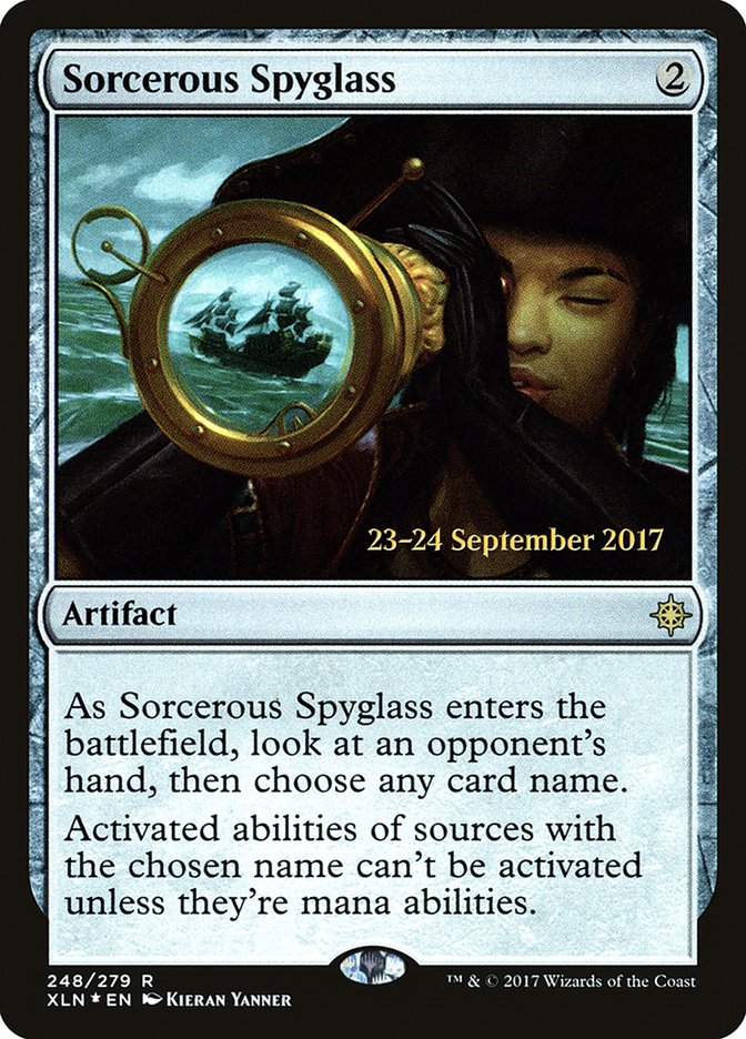 Sorcerous Spyglass [Ixalan Prerelease Promos] | Shuffle n Cut Hobbies & Games