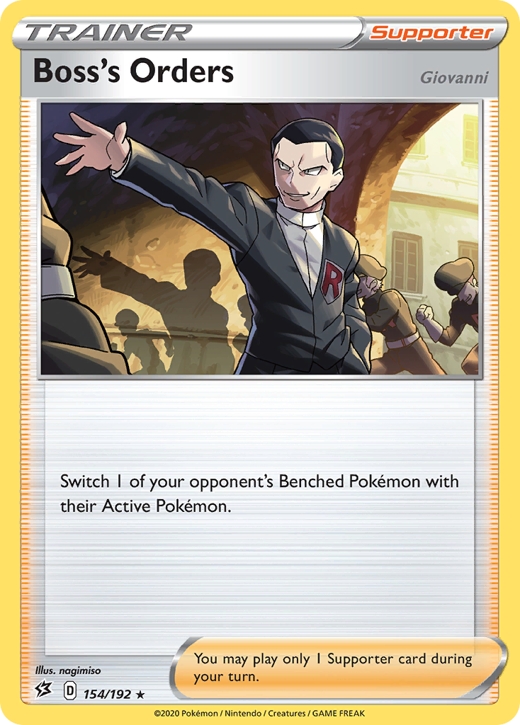 Boss's Orders (154/192) (Giovanni) [Sword & Shield: Rebel Clash] | Shuffle n Cut Hobbies & Games
