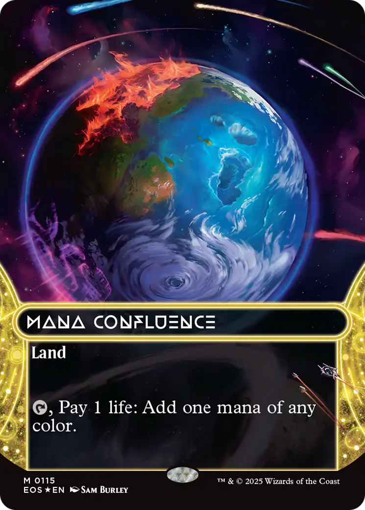 Mana Confluence (0115) (Borderless) (Galaxy Foil) [Edge of Eternities: Stellar Sights] | Shuffle n Cut Hobbies & Games