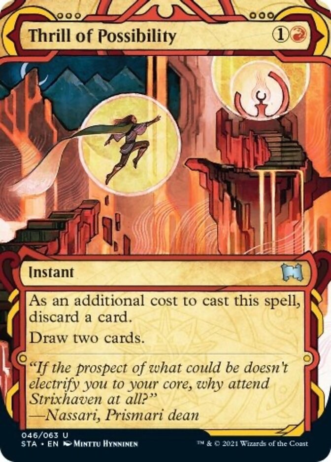 Thrill of Possibility (Foil Etched) [Strixhaven: Mystical Archive] | Shuffle n Cut Hobbies & Games