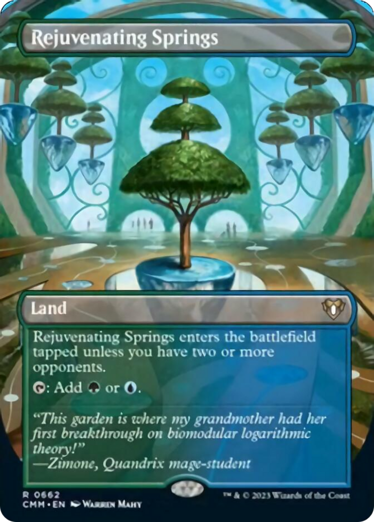 Rejuvenating Springs (Borderless Alternate Art) [Commander Masters] | Shuffle n Cut Hobbies & Games