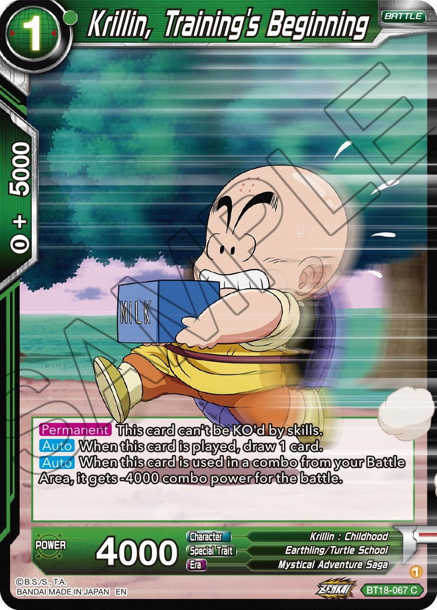 Krillin, Training's Beginning (BT18-067) [Dawn of the Z-Legends] | Shuffle n Cut Hobbies & Games