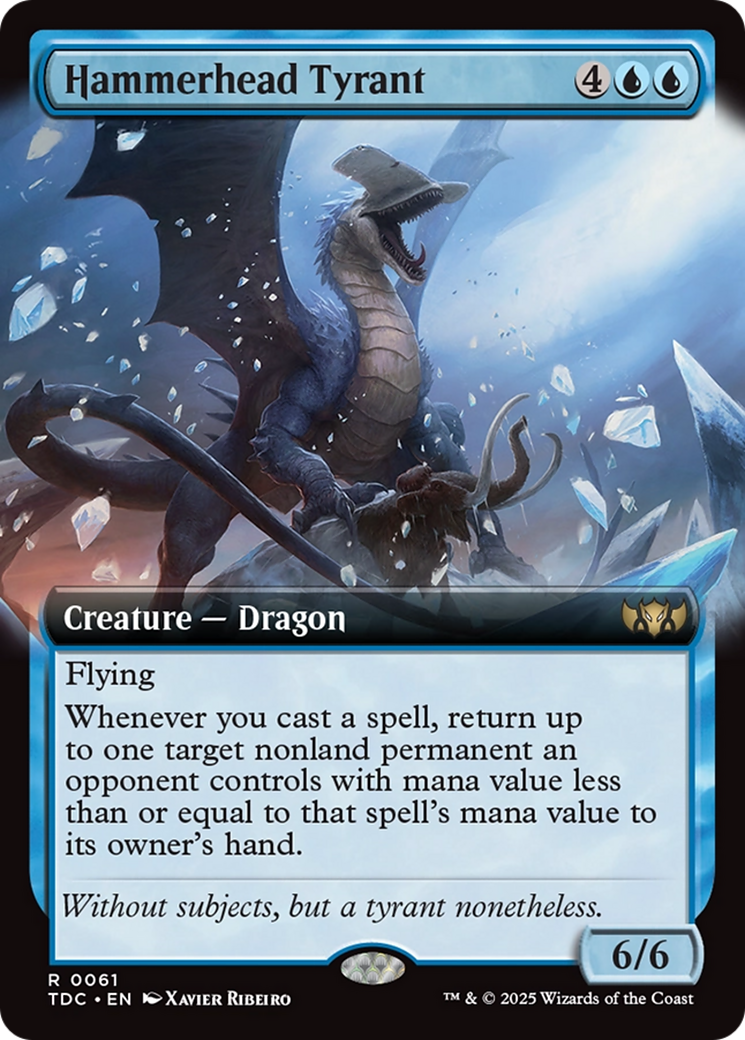 Hammerhead Tyrant (Extended Art) [Tarkir: Dragonstorm Commander] | Shuffle n Cut Hobbies & Games