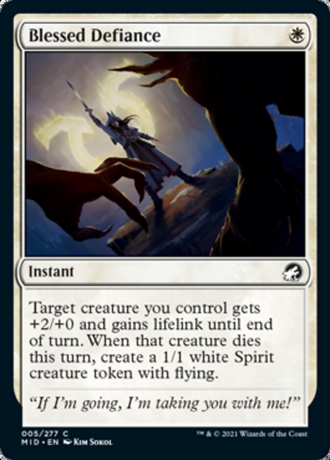 Blessed Defiance [Innistrad: Midnight Hunt] | Shuffle n Cut Hobbies & Games