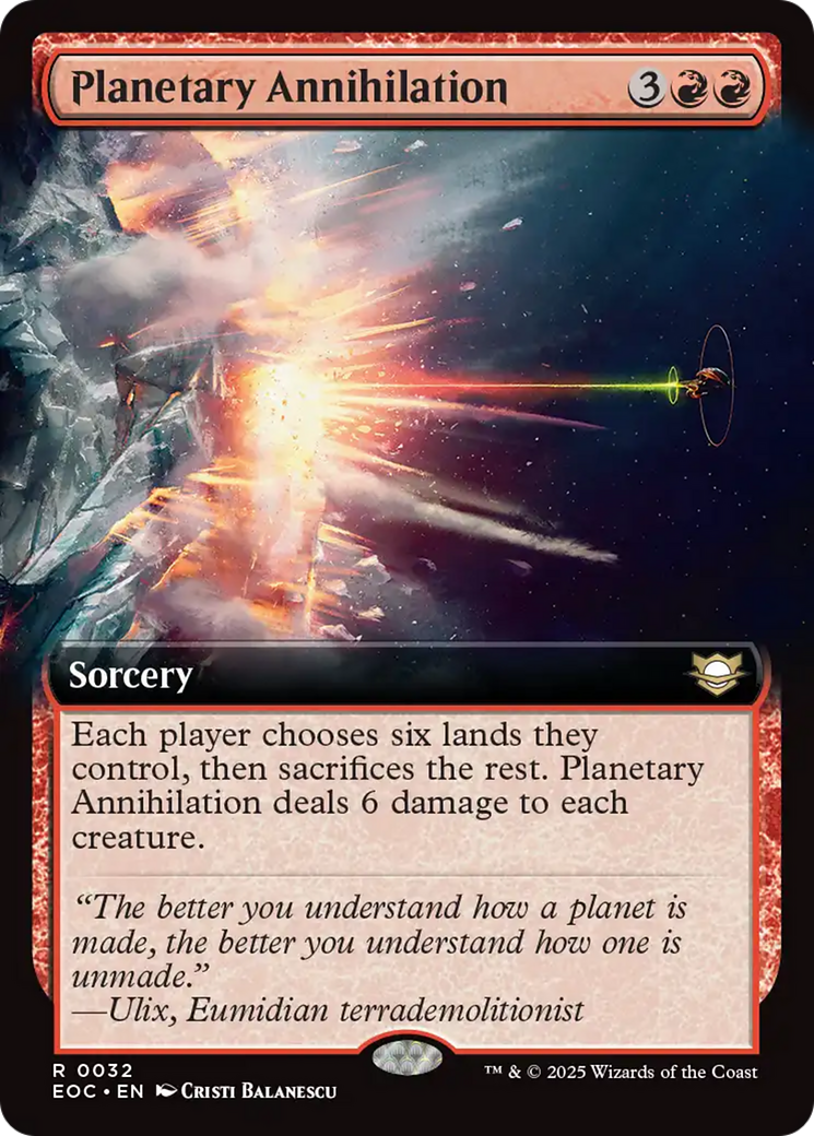 Planetary Annihilation (Extended Art) [Edge of Eternities Commander] | Shuffle n Cut Hobbies & Games