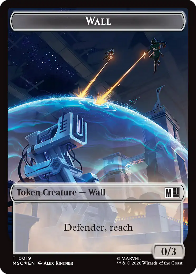 Copy (017) // Wall (019) Double-Sided Token (Surge Foil) [Marvel Super Heroes Commander Tokens] | Shuffle n Cut Hobbies & Games