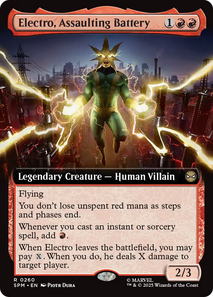 Electro, Assaulting Battery (Extended Art) [Marvel's Spider-Man] | Shuffle n Cut Hobbies & Games