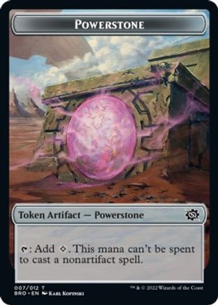 Powerstone // Elemental Double-sided Token [The Brothers' War] Foil | Shuffle n Cut Hobbies & Games