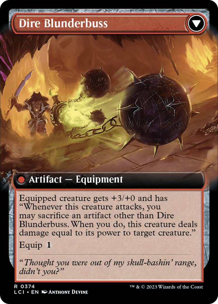 Dire Flail (Extended Art) [The Lost Caverns of Ixalan] | Shuffle n Cut Hobbies & Games