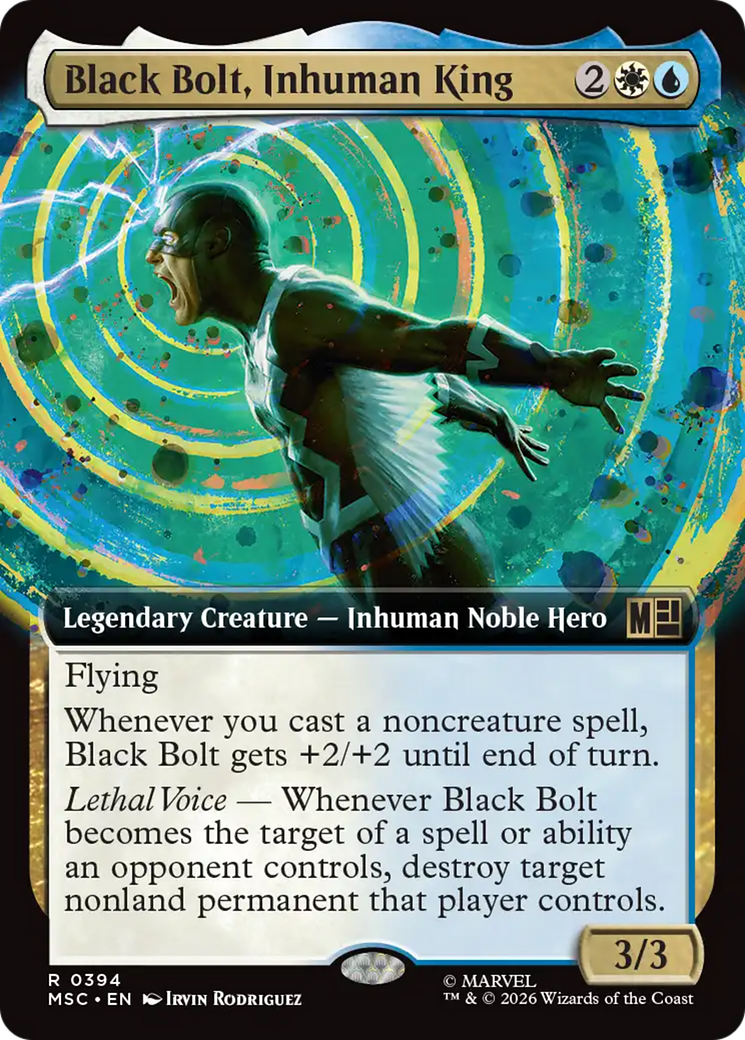 Black Bolt, Inhuman King (Extended Art) [Marvel Super Heroes Commander] | Shuffle n Cut Hobbies & Games