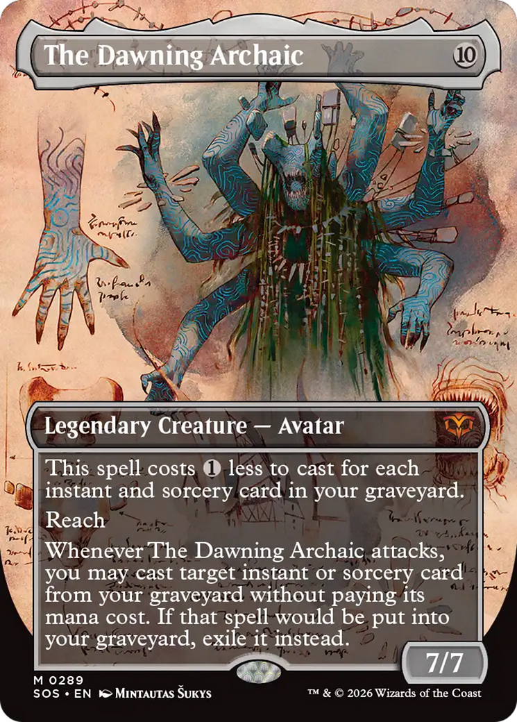 The Dawning Archaic (Borderless) [Secrets of Strixhaven] | Shuffle n Cut Hobbies & Games