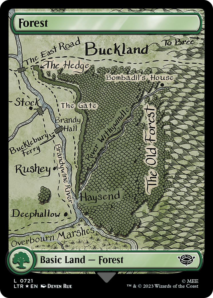 Forest (0721) (Surge Foil) [The Lord of the Rings: Tales of Middle-Earth] | Shuffle n Cut Hobbies & Games