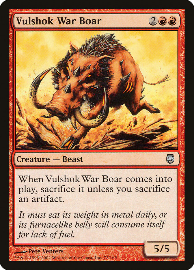 Vulshok War Boar [Darksteel] | Shuffle n Cut Hobbies & Games