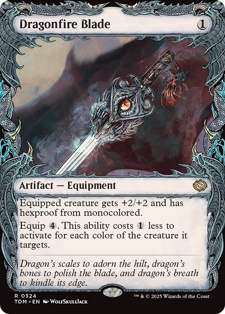 Dragonfire Blade (Showcase) [Tarkir: Dragonstorm] | Shuffle n Cut Hobbies & Games