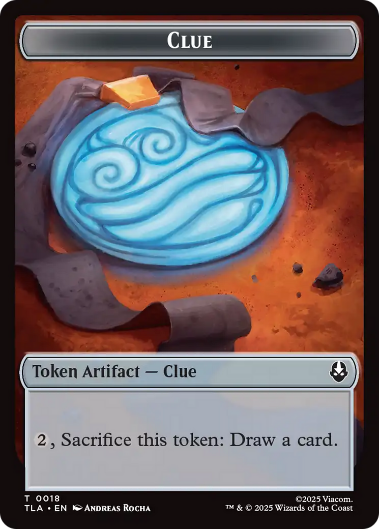 Clue (0018) // Food (0021) Double-Sided Tokens [Avatar: The Last Airbender Tokens] | Shuffle n Cut Hobbies & Games