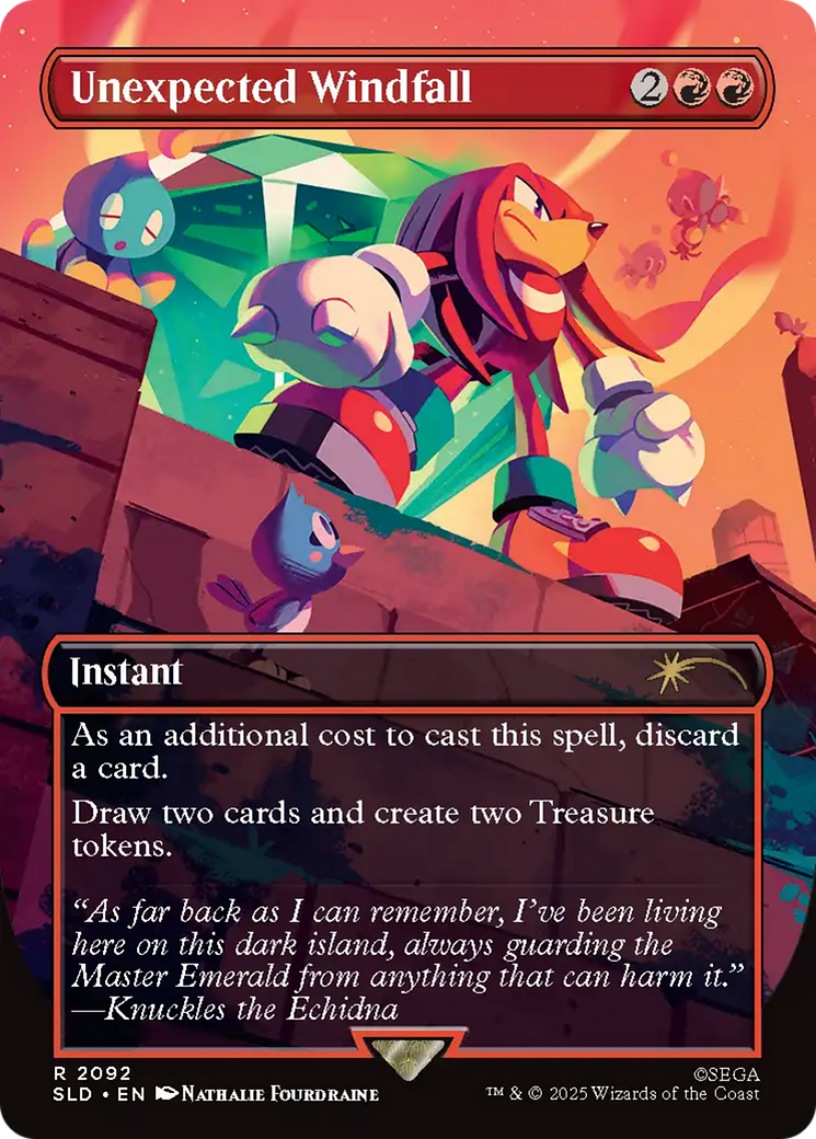 Unexpected Windfall (2092) (Rainbow Foil) [Secret Lair Drop Series] | Shuffle n Cut Hobbies & Games
