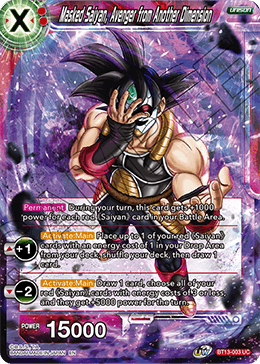 Masked Saiyan, Avenger from Another Dimension (Uncommon) (BT13-003) [Supreme Rivalry] | Shuffle n Cut Hobbies & Games