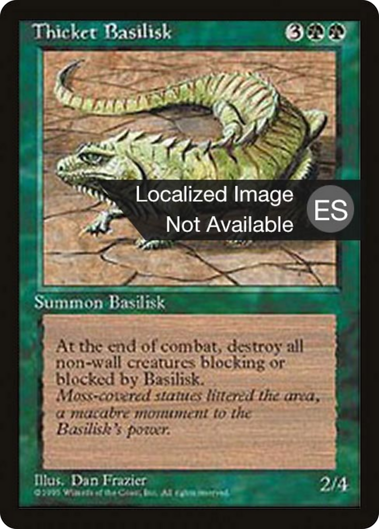 Thicket Basilisk [Fourth Edition Foreign Black Border] | Shuffle n Cut Hobbies & Games