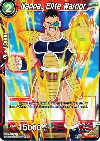Nappa, Elite Warrior (BT11-026) [Vermilion Bloodline 2nd Edition] | Shuffle n Cut Hobbies & Games
