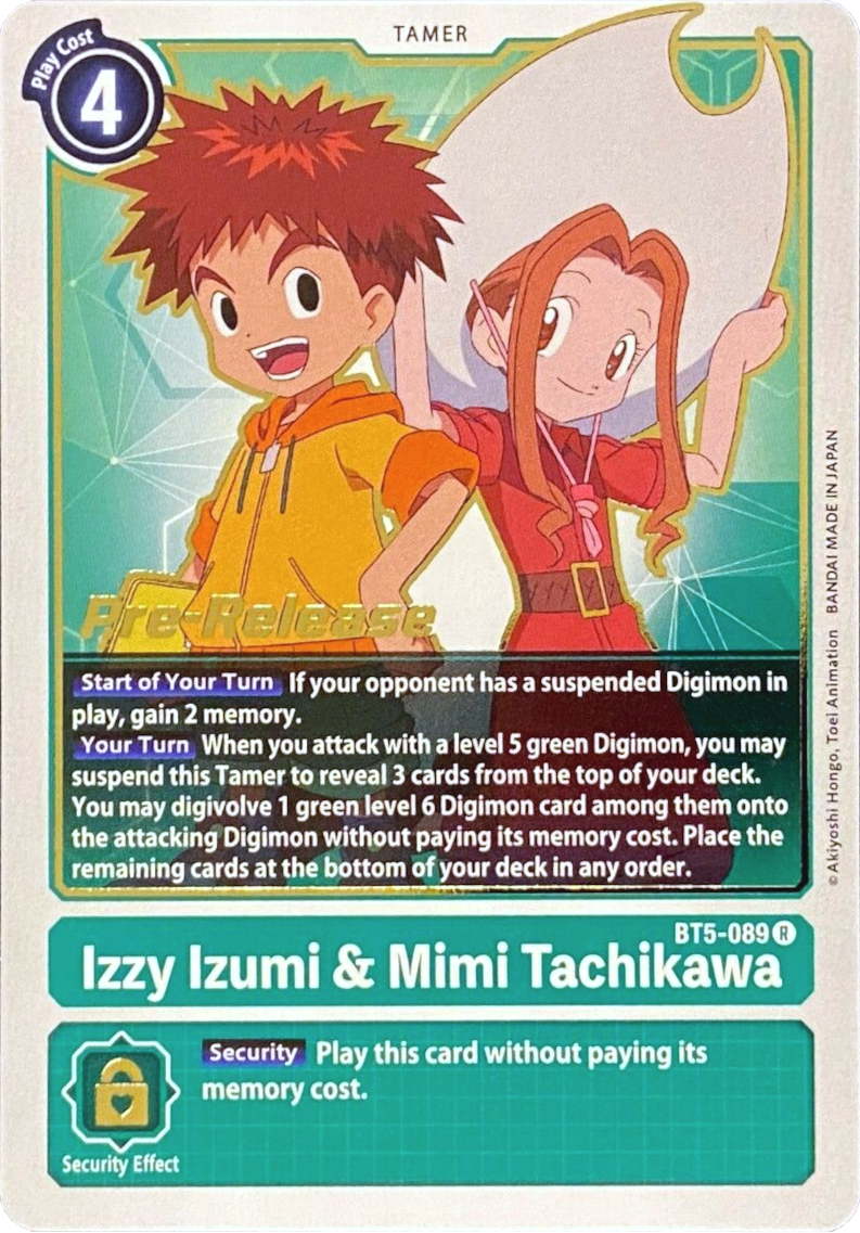 Izzy Izumi & Mimi Tachikawa [BT5-089] [Battle of Omni Pre-Release Promos] | Shuffle n Cut Hobbies & Games