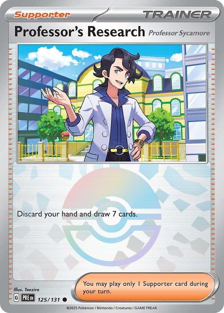 Professor's Research (125/131) [Professor Sycamore] (Poke Ball Pattern) [Scarlet & Violet: Prismatic Evolutions] | Shuffle n Cut Hobbies & Games