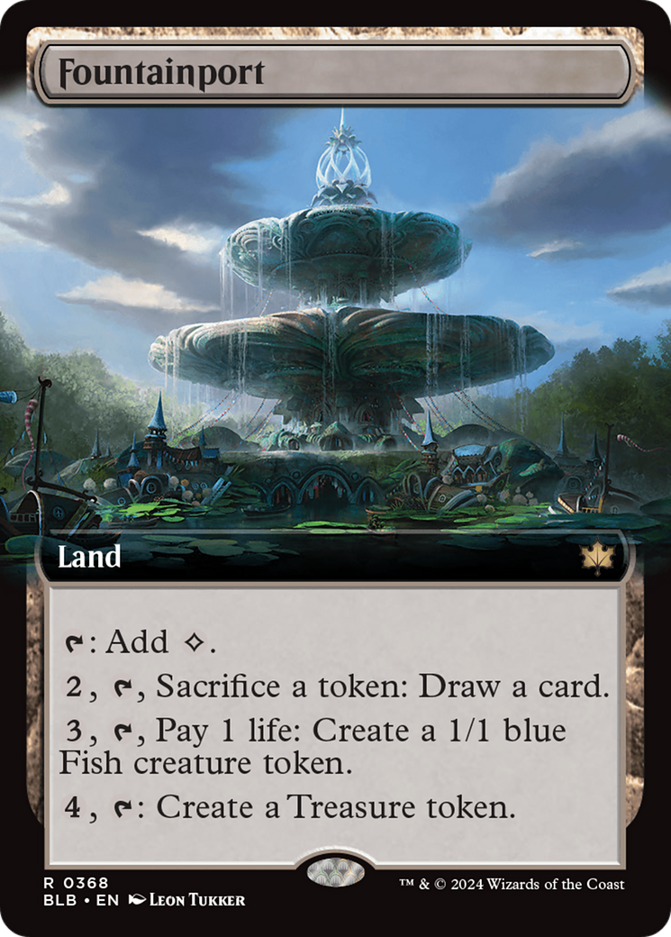 Fountainport (Extended Art) [Bloomburrow] | Shuffle n Cut Hobbies & Games
