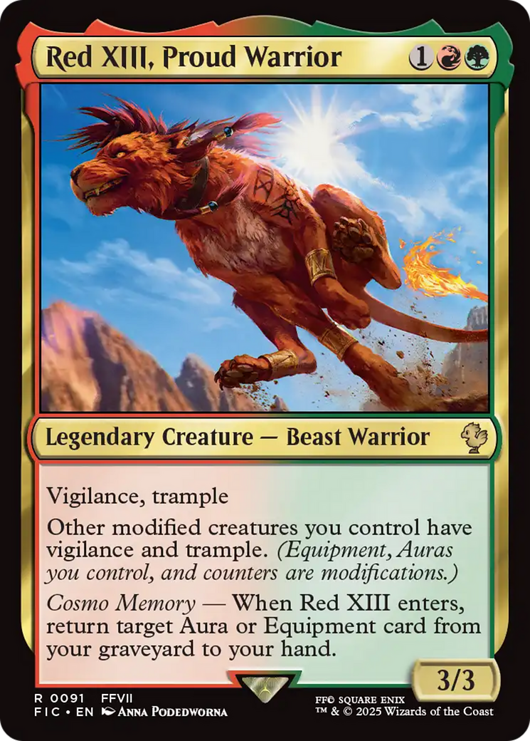 Red XIII, Proud Warrior [FINAL FANTASY Commander] | Shuffle n Cut Hobbies & Games