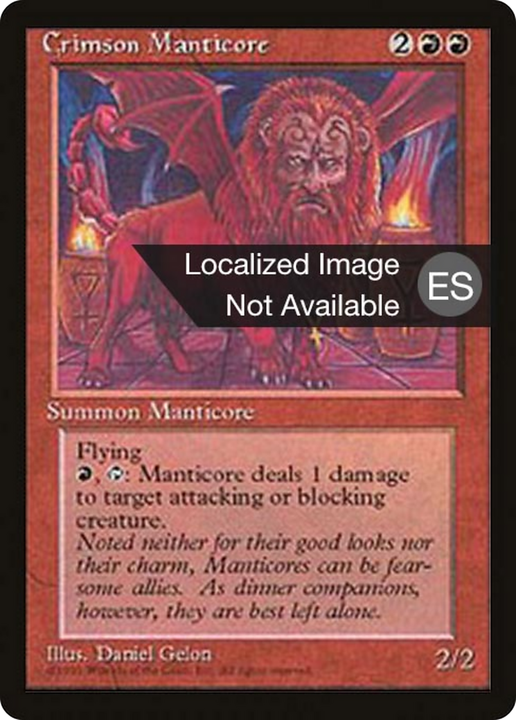 Crimson Manticore [Fourth Edition Foreign Black Border] | Shuffle n Cut Hobbies & Games
