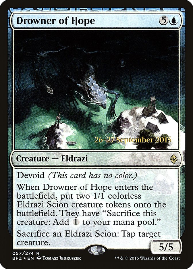 Drowner of Hope [Battle for Zendikar Prerelease Promos] | Shuffle n Cut Hobbies & Games