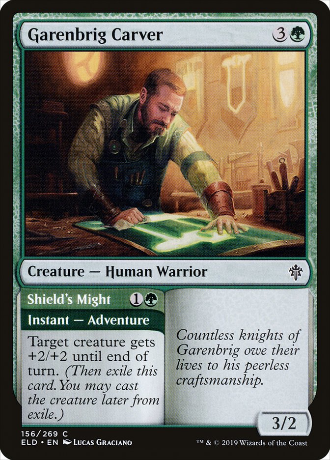 Garenbrig Carver // Shield's Might [Throne of Eldraine] | Shuffle n Cut Hobbies & Games